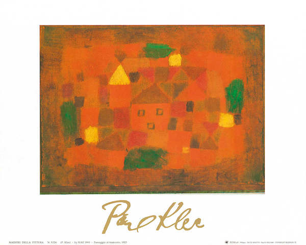 30cm x 24cm Paesaggio al tramonto, 1923 von Paul Klee