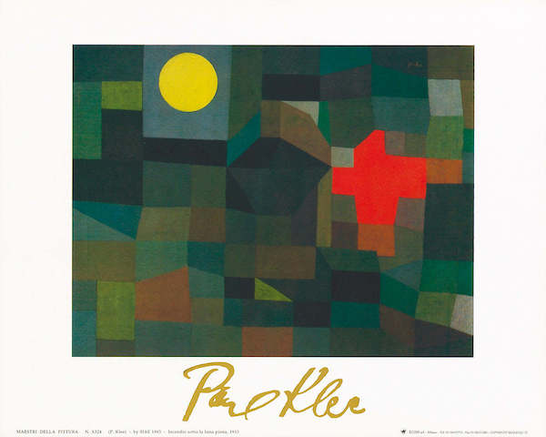 30cm x 24cm Incendio la luna piena, 1933 von Paul Klee