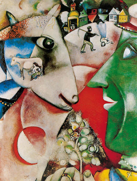 60cm x 80cm I and the village, 1911 von Marc Chagall