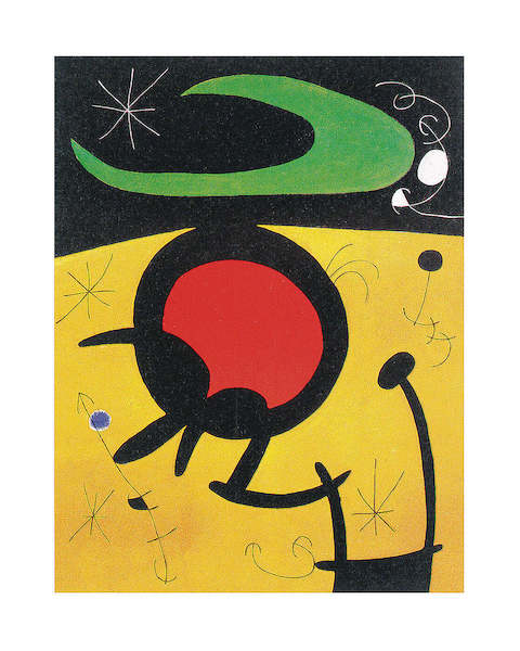 40cm x 50cm Vuelo de pajaros von Joan Miró