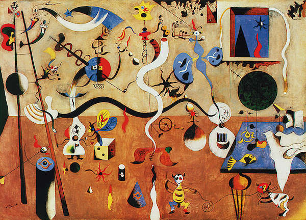 80cm x 60cm Il carnevale d'Arlecchino von Joan Miró