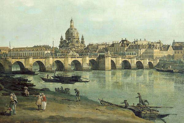 Array Dresden vom rechten Elbufer      von Canaletto