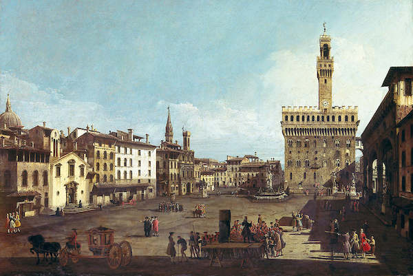 Array Die Piazza della Signorina in    von Canaletto