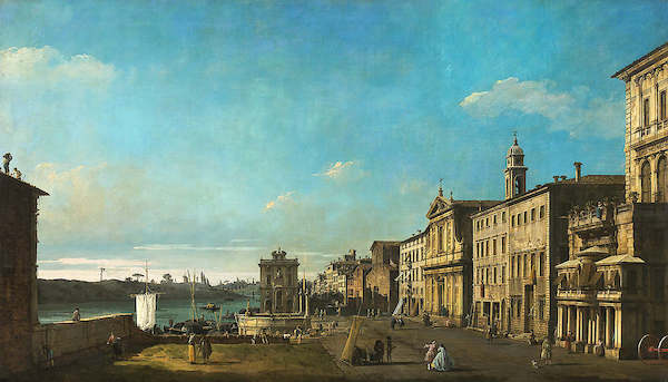 Array Ansicht der Via Ripetta in Rom   von Canaletto