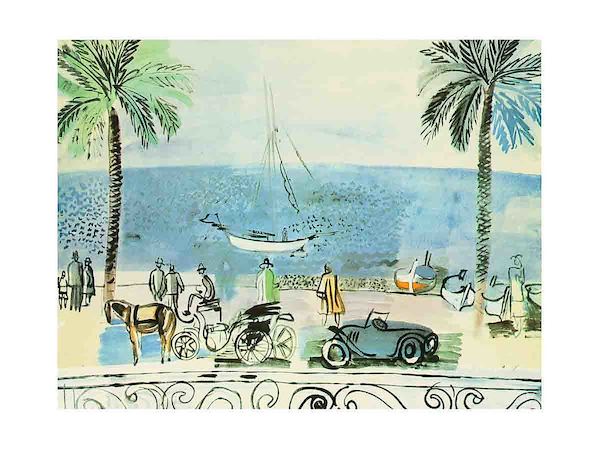 80cm x 60cm Promenade a Nice von Raoul Dufy