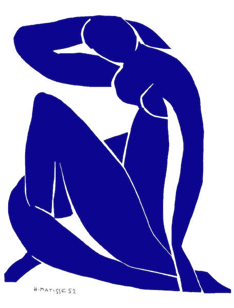 60cm x 80cm Nu bleu II von Henri Matisse