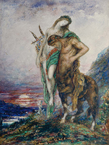 Array Von einem Zentaur getragener tot von Gustave Moreau