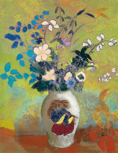 Array Blumen in einer Vase             von Odilon Redon