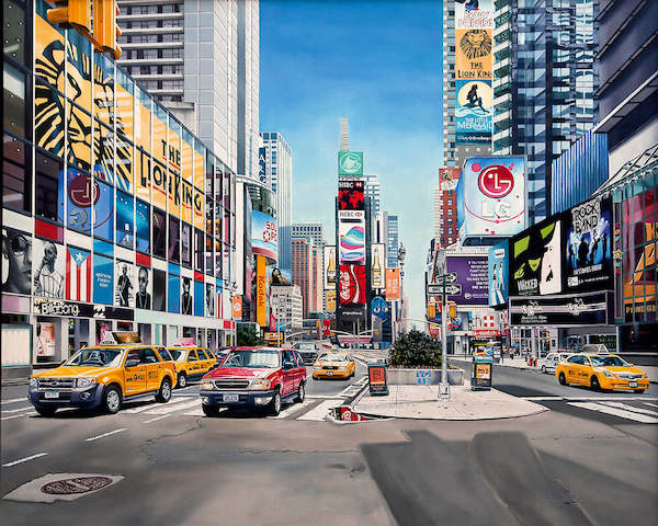 150cm x 120cm Times Square Reflections von Michael Schuh