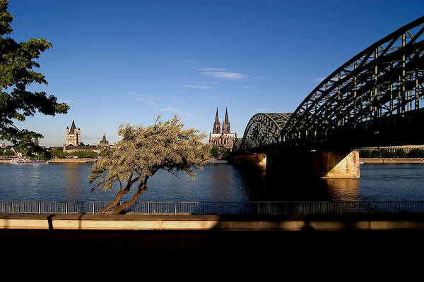 150cm x 100cm Skyline Köln von Wolfgang Weber