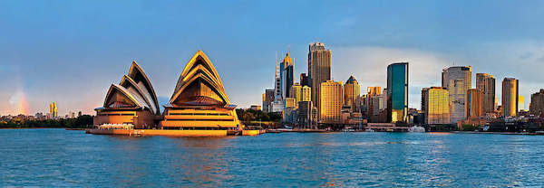 95cm x 33cm Sydney circular quay panorama von Shutterstock