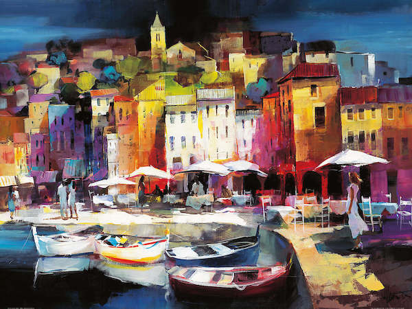 80cm x 60cm Seaport Town II von Willem Haenraets