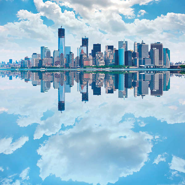 70cm x 70cm Lower Manhatten Skyline von Shutterstock