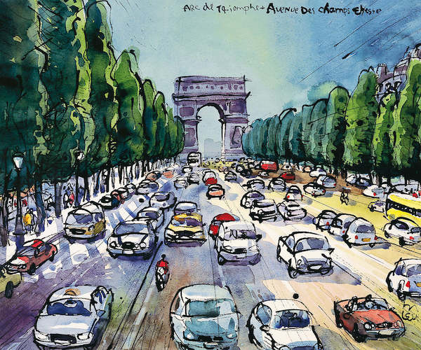 60cm x 50cm Arc de Triomphe von Michael Leu