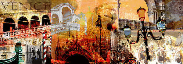 100cm x 35cm Venice von Saskia Porkay