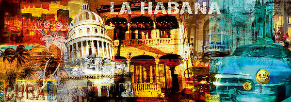 100cm x 35cm La Habana von Saskia Porkay