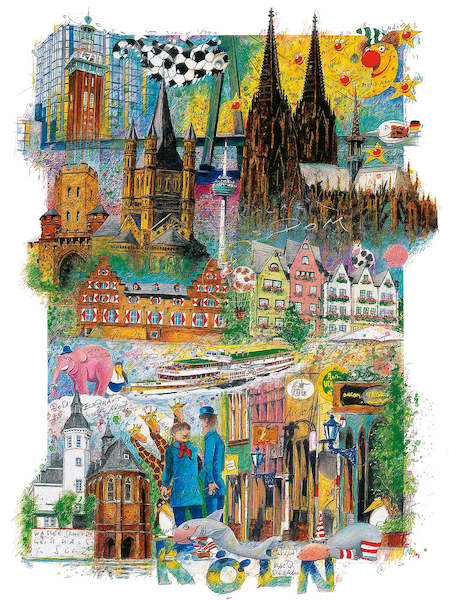 30cm x 40cm Köln von SCHIEMANN