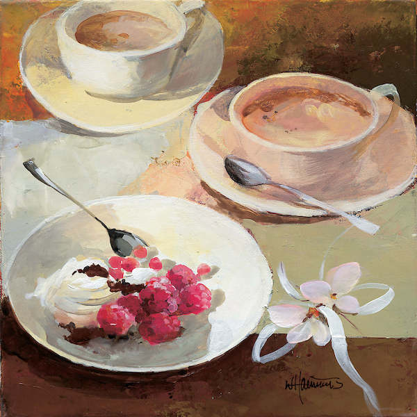 70cm x 70cm Coffee time IV von Willem Haenraets