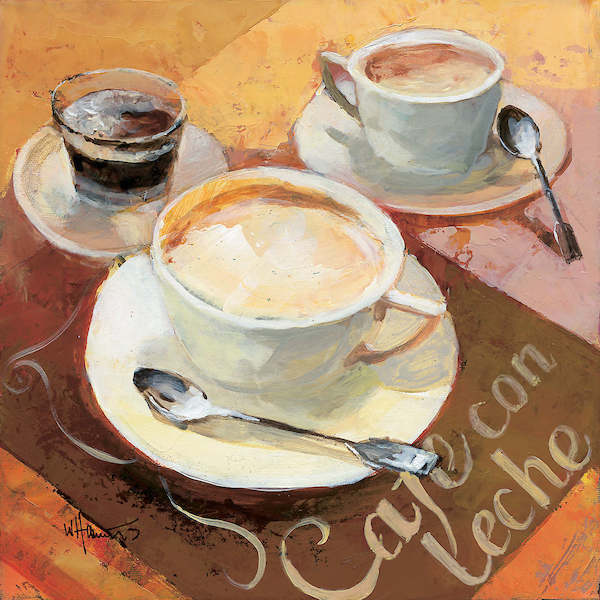 70cm x 70cm Coffee time I von Willem Haenraets