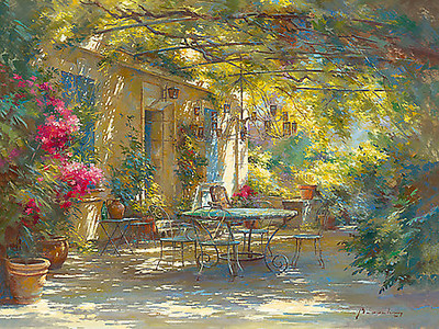 80cm x 60cm Ambiance d´été von Johan Messely