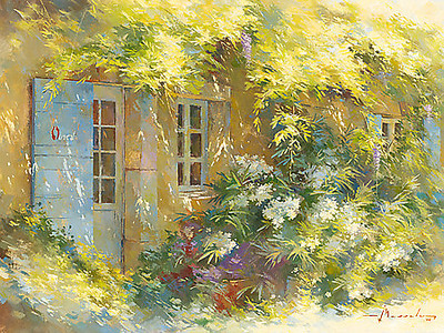 40cm x 30cm Le laurier blanc von Johan Messely