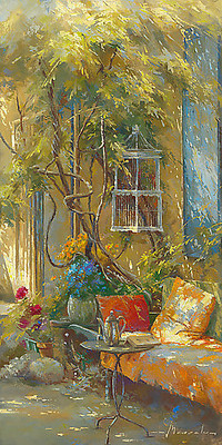 50cm x 100cm A l´heure du thé von Johan Messely