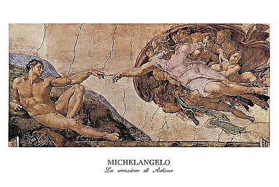 120cm x 80cm La creazione di Adamo von Michelangelo