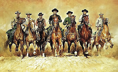 138cm x 85cm The magnificent Seven von CASARO