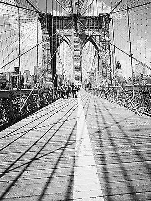 Array Brooklyn Bridge Tower and Cables #1 von Dave Butcher