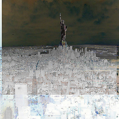 100cm x 100cm New York by Night II von Mereditt.f