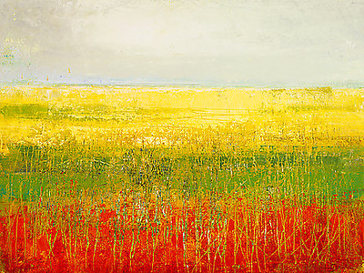 150cm x 112.5cm A Field of Marigolds von Jane Morten