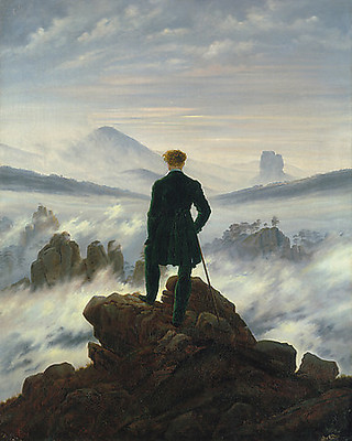 Array Der Wanderer über dem Nebelmeer von Caspar David Friedrich