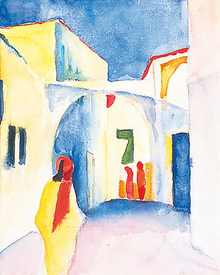 Array Blick in einne Gasse von August Macke