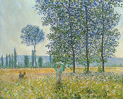 Array Felder im Frühling von Claude Monet