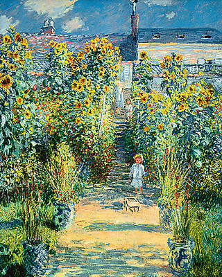 Array Der Garten des Künstlers in Vétheuil von Claude Monet