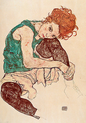 Array Sitzende Frau von Egon Schiele