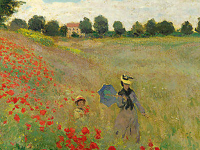 Array Mohnfeld bei Argenteuil (Detail) von Claude Monet