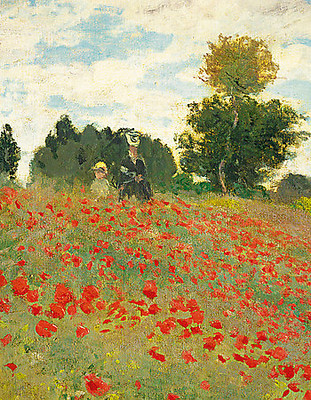 Array Mohnfeld bei Argenteuil (Detail) von Claude Monet