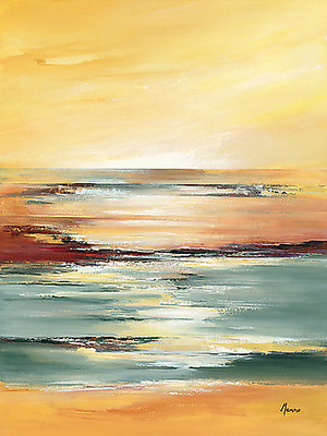 75cm x 100cm Horizon sur l´étang II von Annie Manero