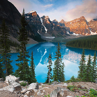 100cm x 100cm West Alberta-Moraine Lake von Ulf Brömmelhörster