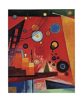 40cm x 50cm Schweres Rot von KANDINSKY