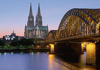 Array Kölner Dom mit Deutzer Brücke von Rolf Fischer