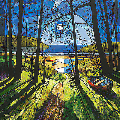 100cm x 100cm Beach Path von David James