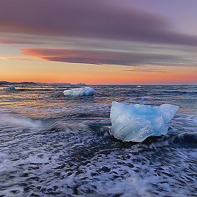 100cm x 100cm Ice and Sea von Hans Strand