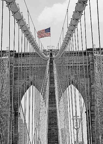 Brooklyn Bridge Tower and Cables #2 von Butcher, Dave