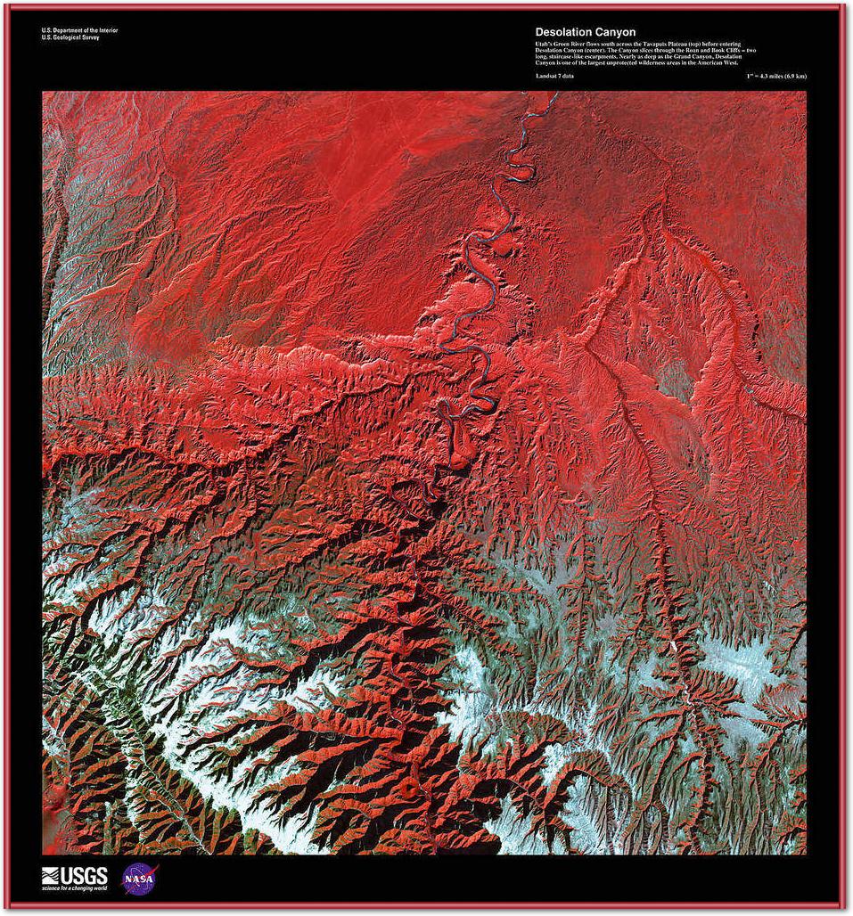 Desolation Canyon                von Landsat-7