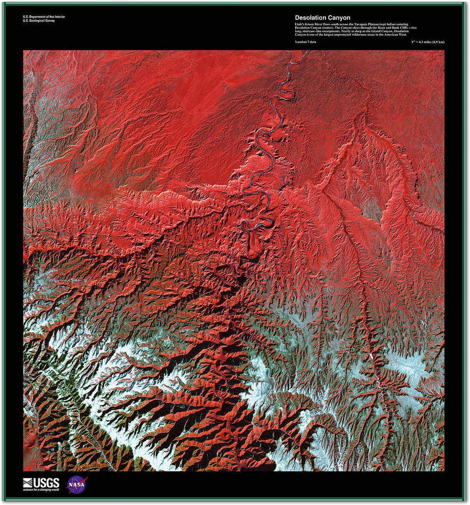 Desolation Canyon                von Landsat-7