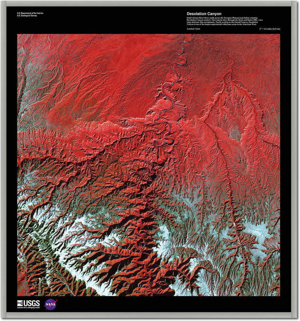 Desolation Canyon                von Landsat-7