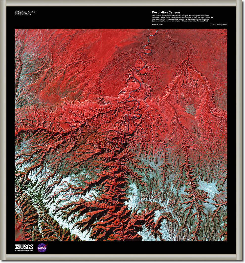 Desolation Canyon                von Landsat-7