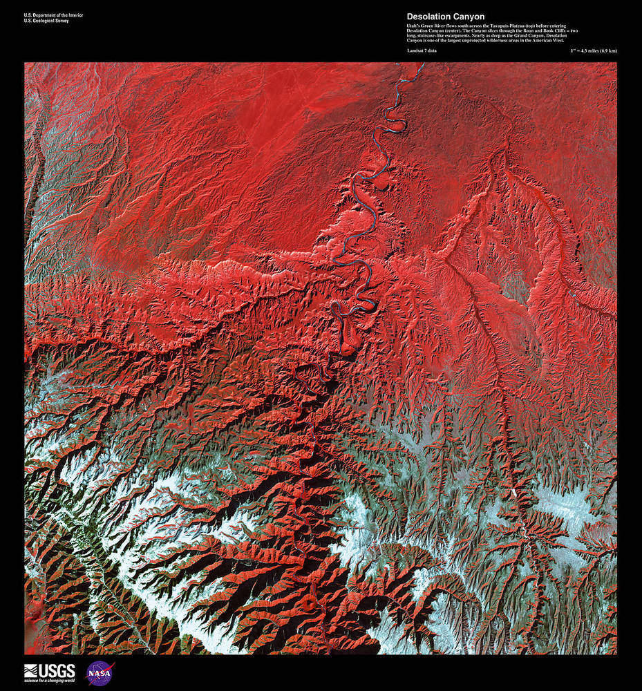 Desolation Canyon                von Landsat-7